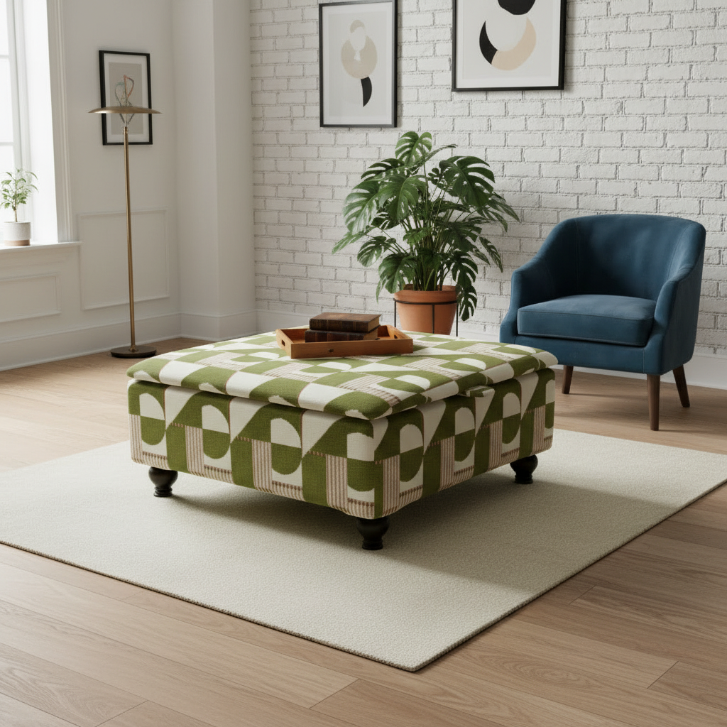 Heavy Duty Square Footstool Table | Extra Large Storage Ottoman & Coffee Table – istools UK