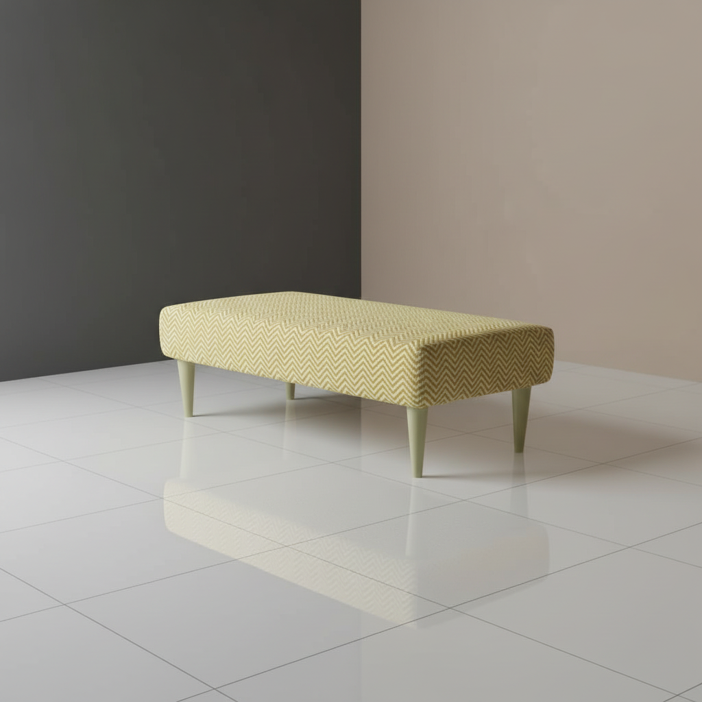 Boho Chic Rectangular Footstool – Vibrant Designer Pattern Upholstered Bench | istols UK