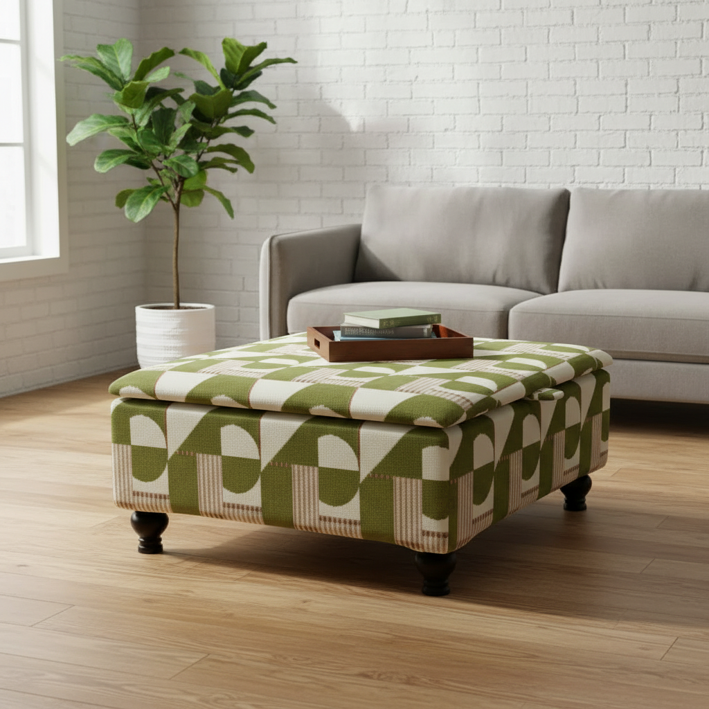 Heavy Duty Square Footstool Table | Extra Large Storage Ottoman & Coffee Table – istools UK