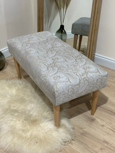 Premium champagne footstool pattern design pouffe or coffee table