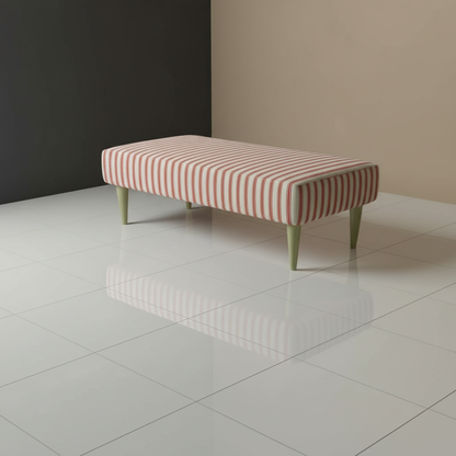 Painterly Collection Long Footstool – Designer Abstract Upholstered Bench for Modern UK Homes