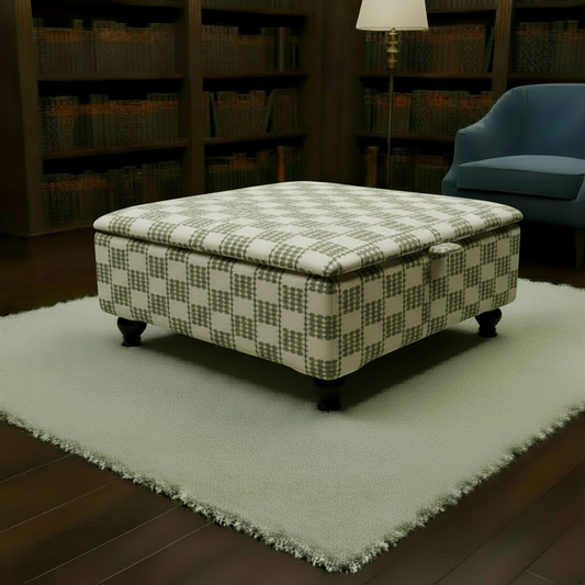 Extra Large Walk-in Wardrobe Ottoman with Designer Pattern and Deep Storage