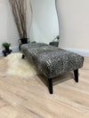 Premium leopard pattern fabric Seating bench
