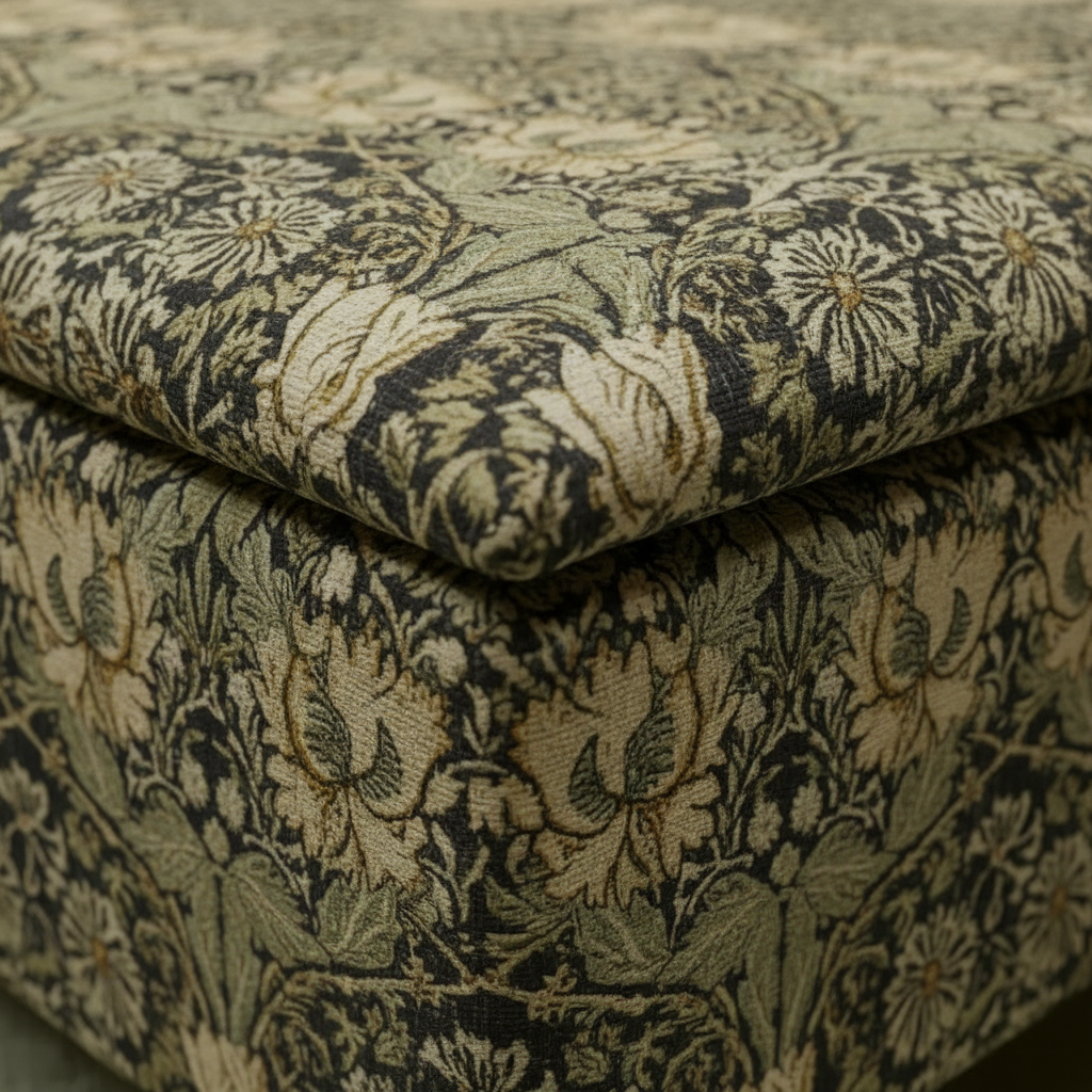 Boho Chic Large Storage Footstool – Multi-Toned Designer Ottoman & Coffee Table for Eclectic Homes