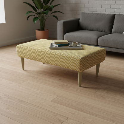 Boho Chic Rectangular Footstool – Vibrant Designer Pattern Upholstered Bench | istols UK