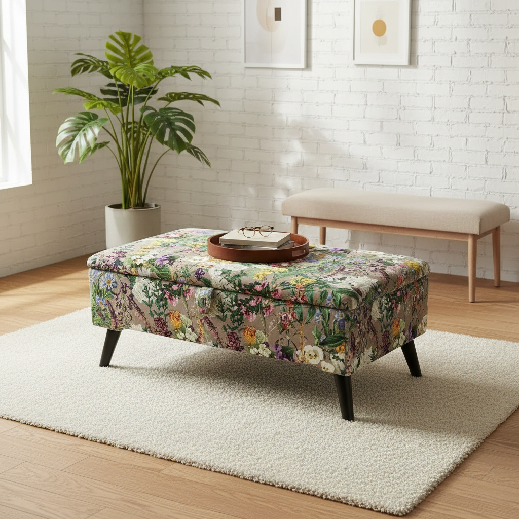 Handcrafted UK storage bench combining comfort, style, and practicality