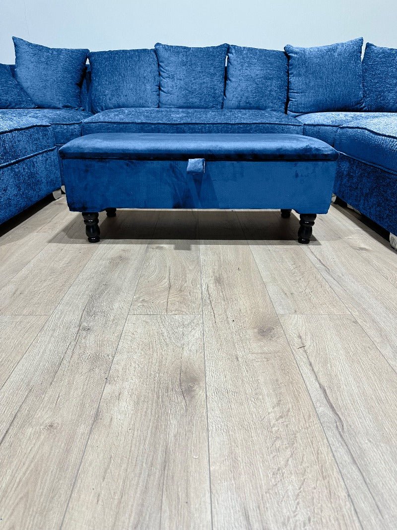 Modern velvet ottoman bench for hallway and bedroom use