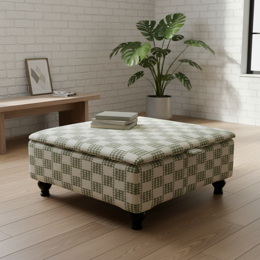 High-End Central Ottoman for Luxury Wardrobe Seating and Organisation