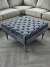 Dark grey Coffee Table Bench, Chesterfield Footstool seat