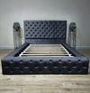 Black bose bed chesterfield tufted matching buttons