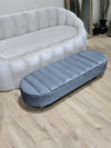 Olivia dark grey Coffee Table Bench,line panel lid storage Footstool seat