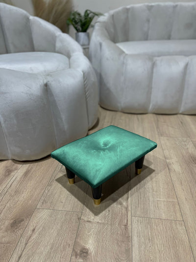 Small footrest pouffe handmade