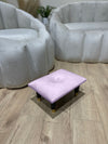 Small pink footrest pouffe