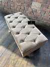 Rectangle chesterfield buttoned Storage Bench coffee table footstool