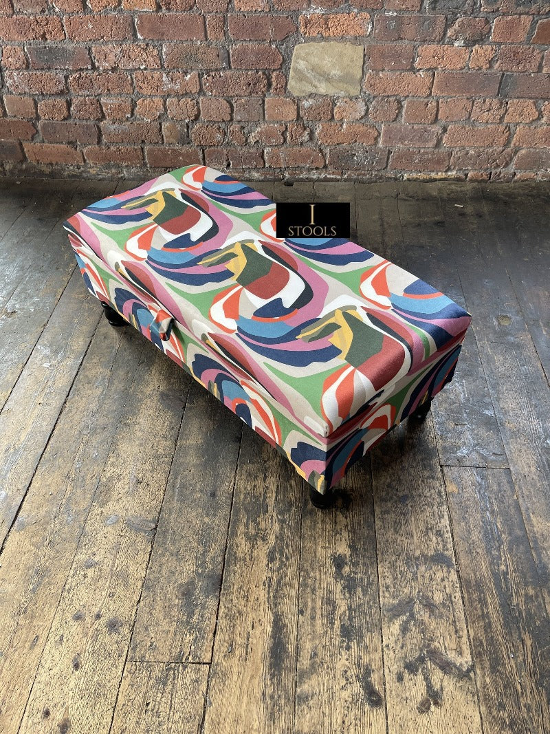 Colorful ottoman coffee deals table