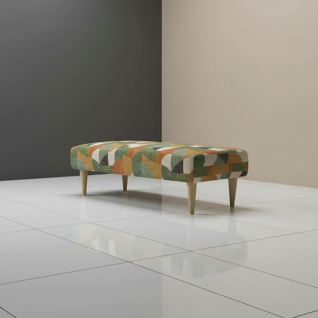 Luxury living room centrepiece bench with high-density foam seating comfort