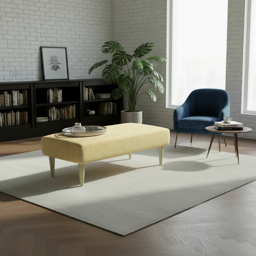 Boho Chic Rectangular Footstool – Vibrant Designer Pattern Upholstered Bench | istols UK