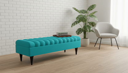 Modern Aqua Storage Ottoman – Space-Saving Furniture for UK Homes - ISTOOLS