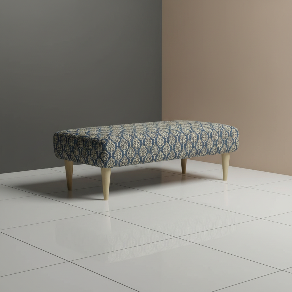 Modern footstool with durable construction and firm seating support