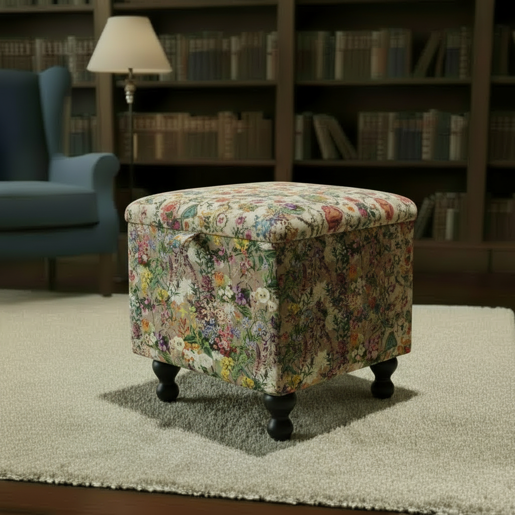 Modern nursery toy box with seating cube and deep storage for kids room