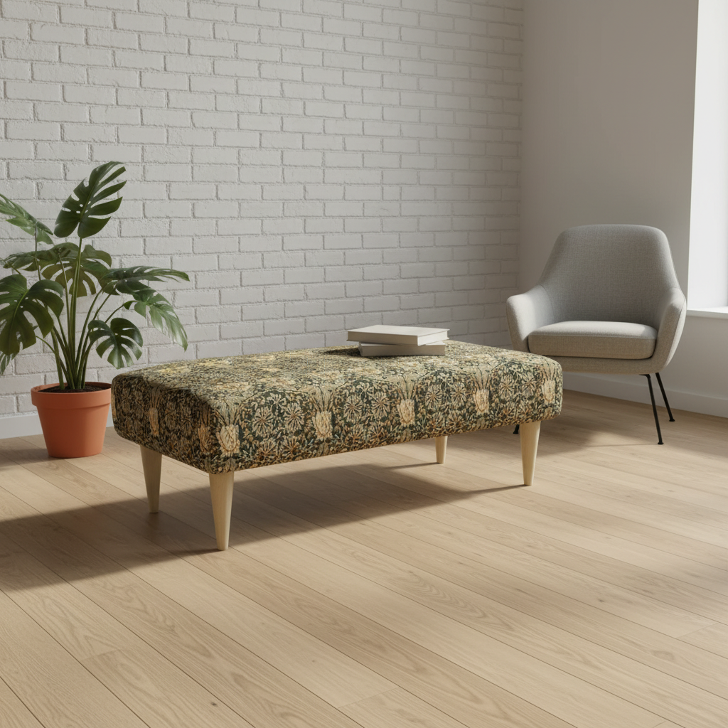 Multi-functional accent bench used as seating or footrest