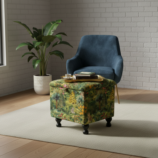 Multi-functional footstool and coffee table with deep storage compartment