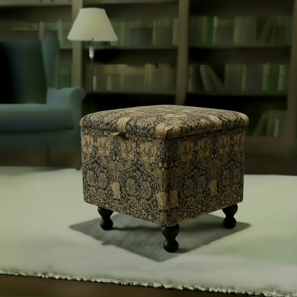 Premium square storage coffee table with multi-toned designer pattern in living room