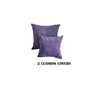 Purple Aubergine Square Plain Ottoman Storage | Purple Velvet Footstool and Pouffe UK