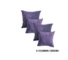 Purple Aubergine Square Plain Ottoman Storage | Purple Velvet Footstool and Pouffe UK