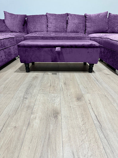 Purple Aubergine Plain Living room storage