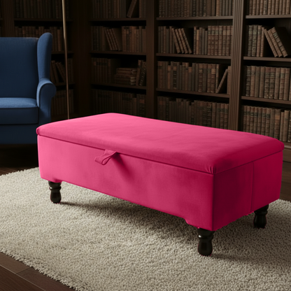 Premium Storage Ottoman Bench | Coffee Table with Hidden Storage | Multi-Functional Living Room Seat