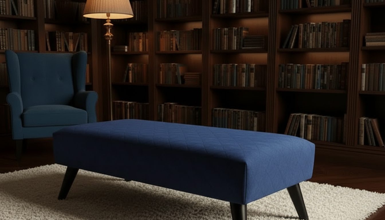 Premium Stitched Footstool Bench & Coffee Table – Non-Storage