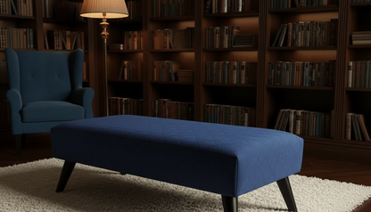 Premium Stitched Footstool Bench & Coffee Table – Non-Storage