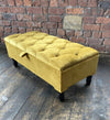 Rectangular chesterfield buttoned Storage Bench coffee table footstool