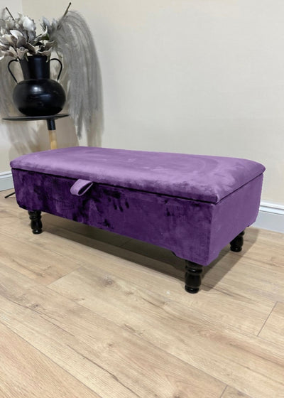 Plain lid storage coffee table | Ottoman Storage Bench