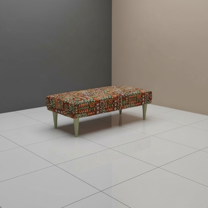 Sleek fixed-top bench with high-density foam for firm seating