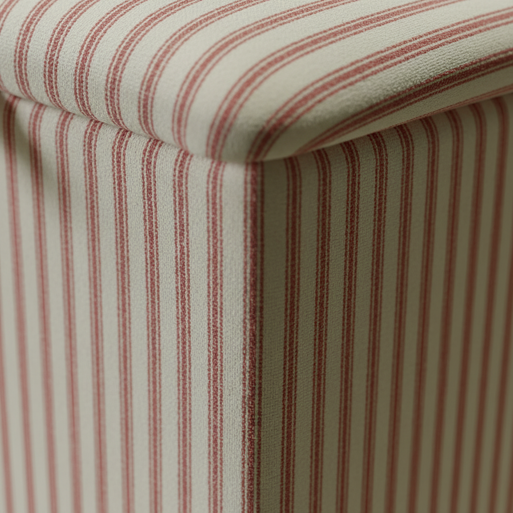 Strong square ottoman footstool with deep storage and durable wood frame