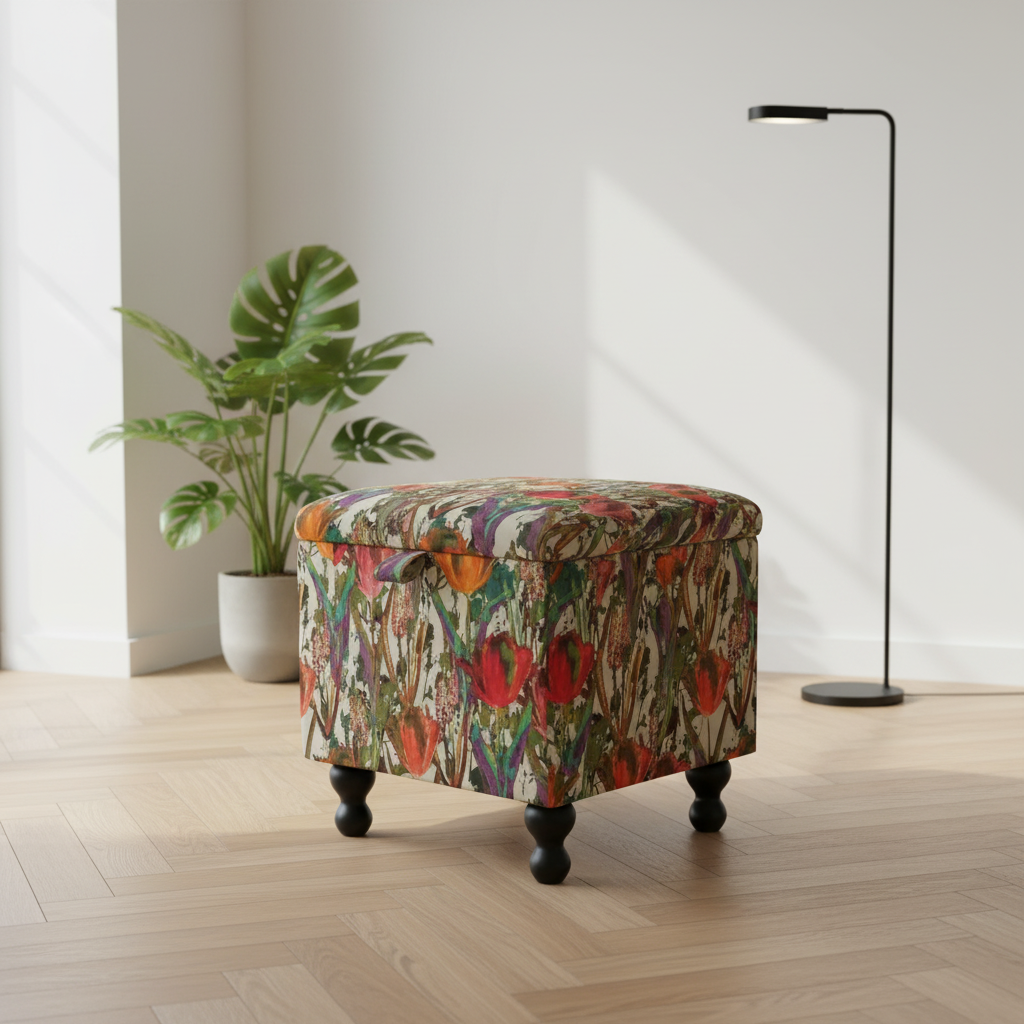 Stylish compact cube chair perfect for small spaces and guest seating