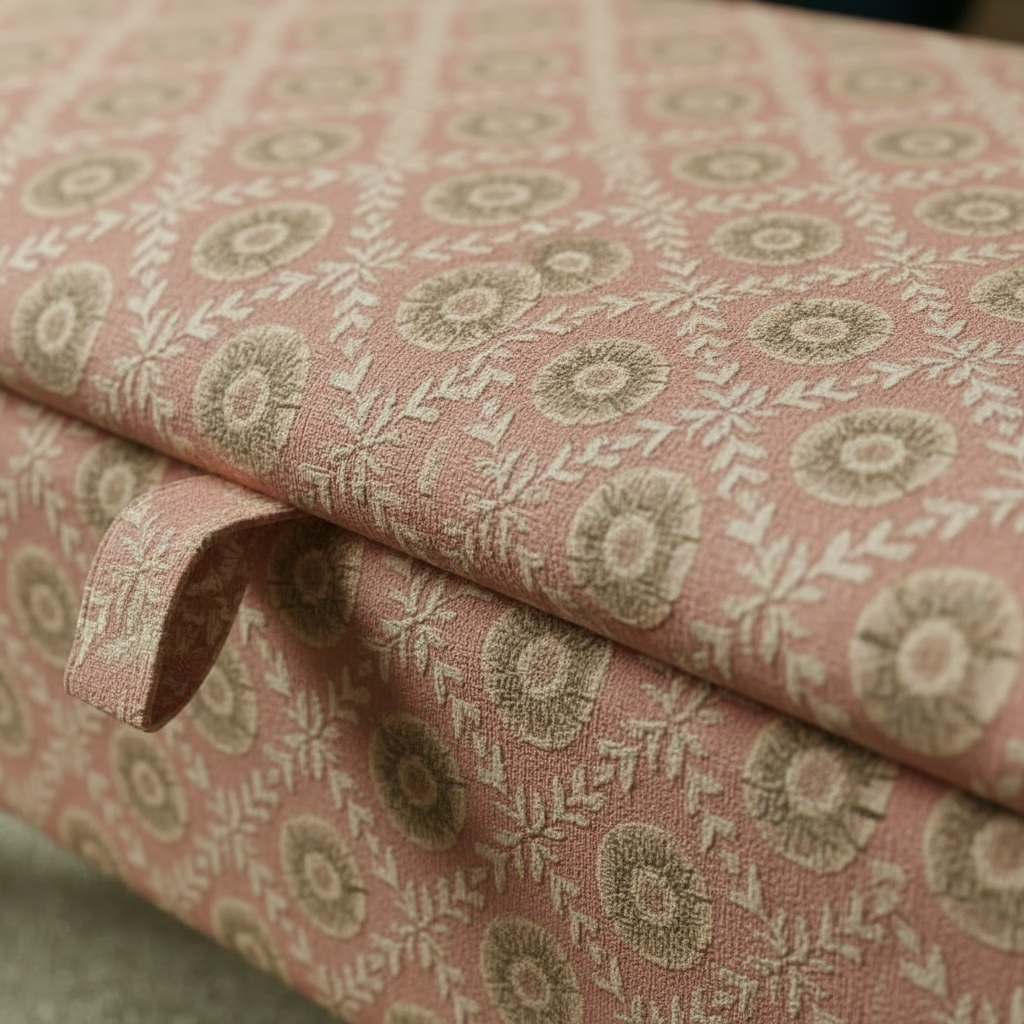 Stylish entryway bench seat with deep internal storage compartment