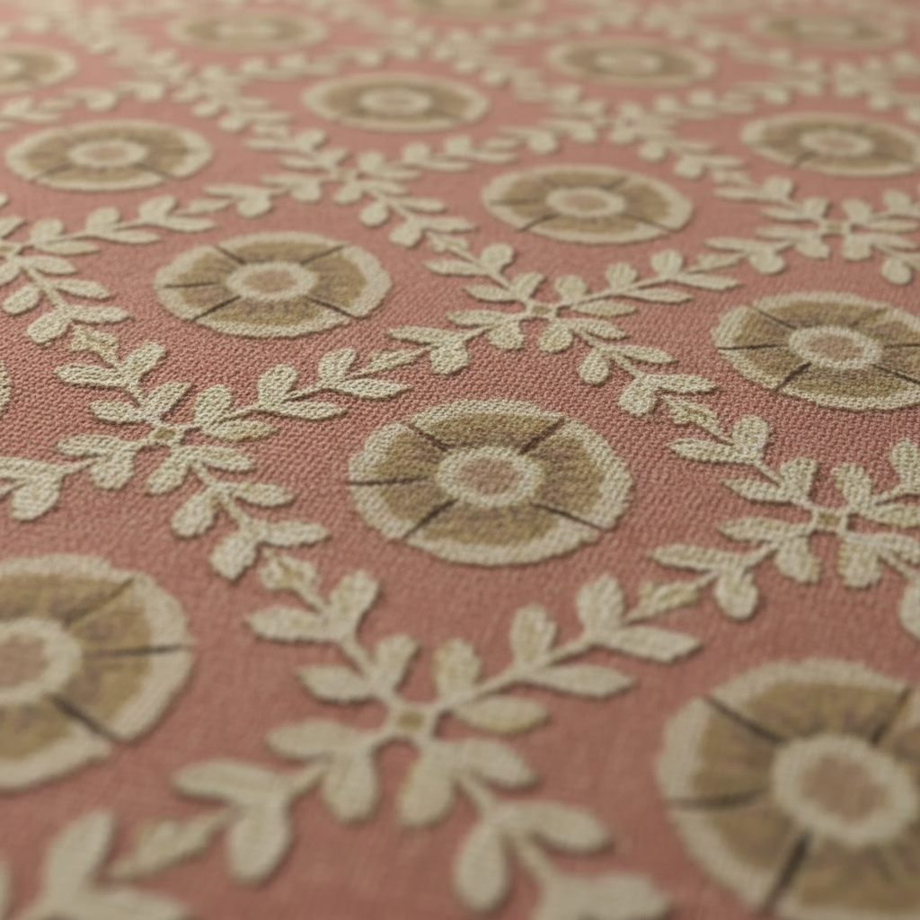 UK handcrafted ottoman with high-density foam and colourful abstract pattern, perfect for lounge seating