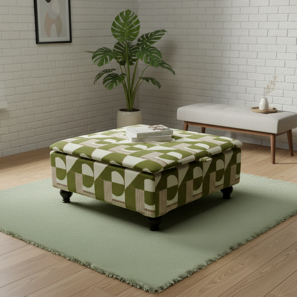 Heavy Duty Square Footstool Table | Extra Large Storage Ottoman & Coffee Table – istools UK