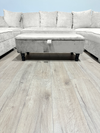 Creamy white Plain Ottoman Storage Bench | Light Grey Velvet Plain Footstool