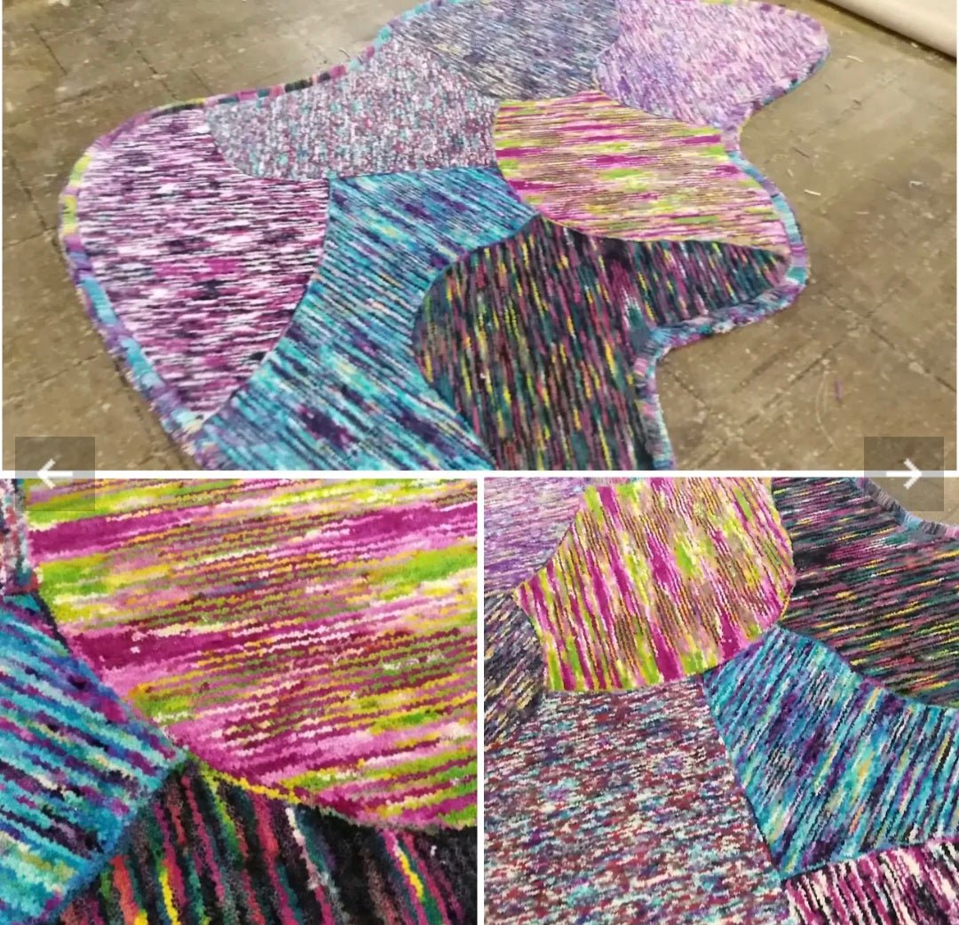 Abstract hand tufted wool rug - ISTOOLS