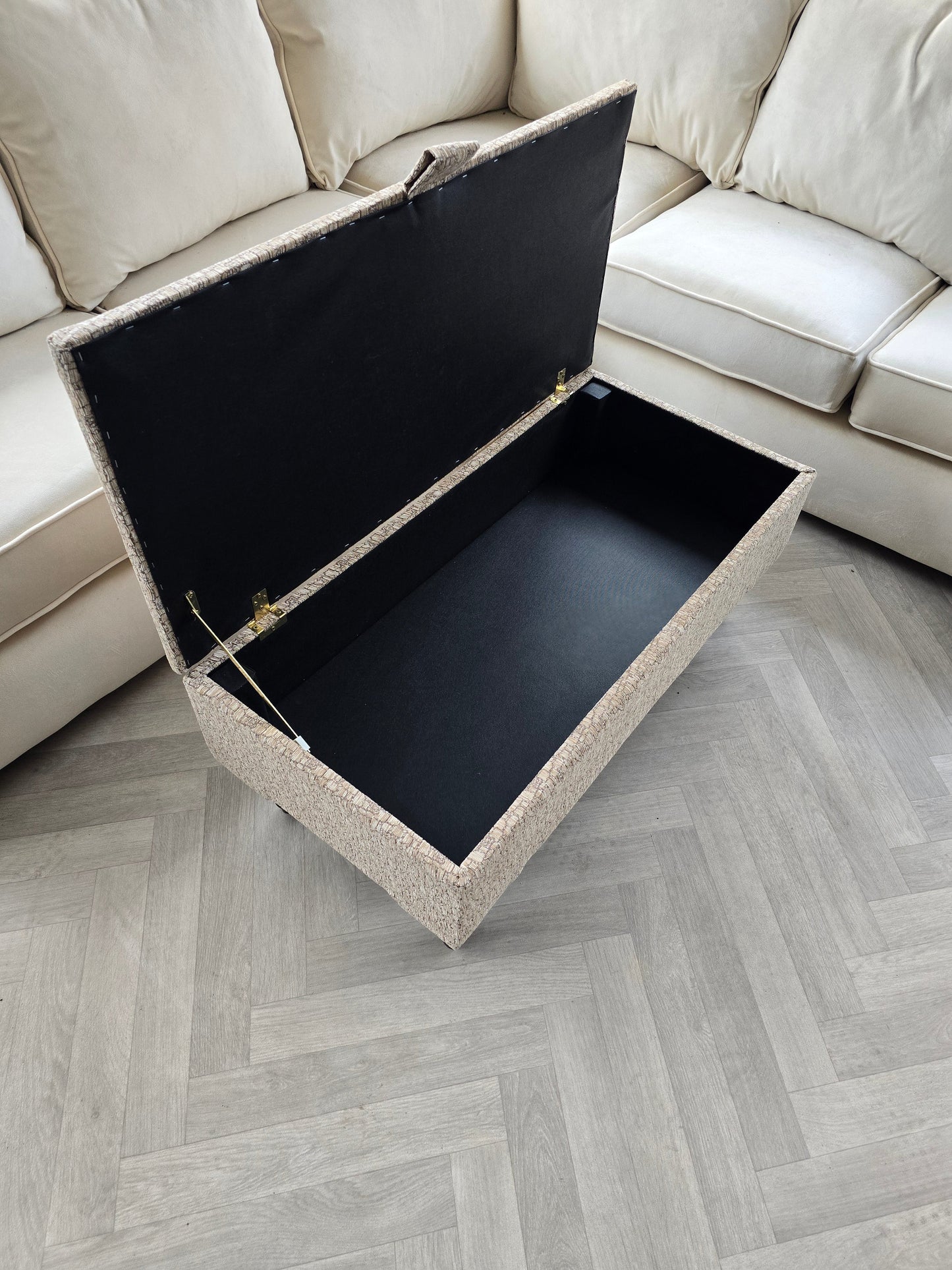 Animal print cream pattern coffee table storage Footstool Pouffe | seat bench - ISTOOLS