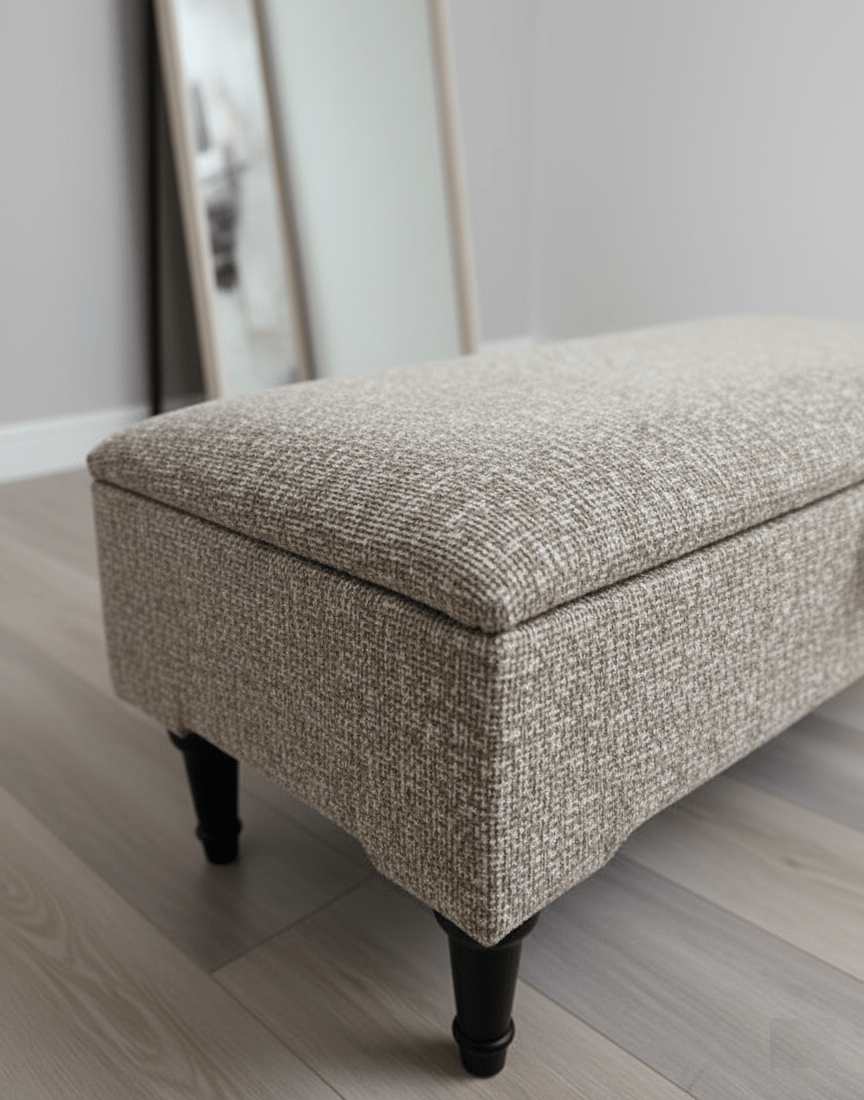 Animal print cream pattern coffee table storage Footstool Pouffe | seat bench - ISTOOLS