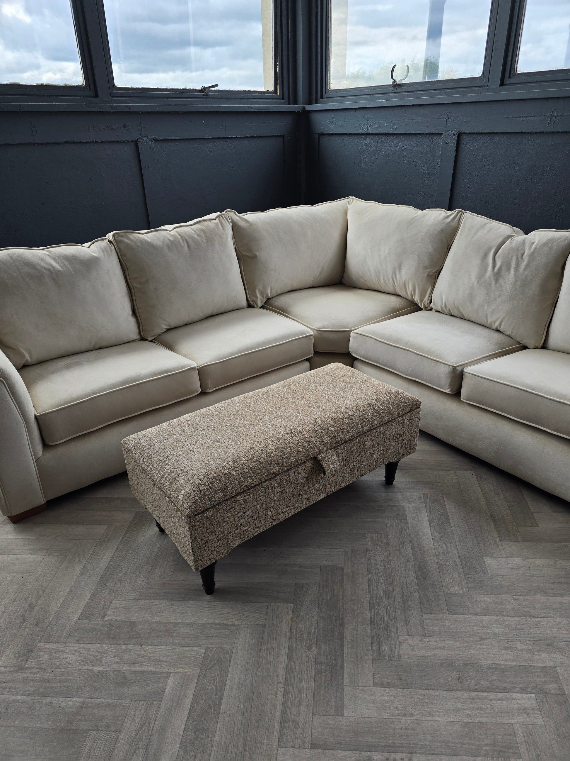 Animal print cream pattern coffee table storage Footstool Pouffe | seat bench - ISTOOLS