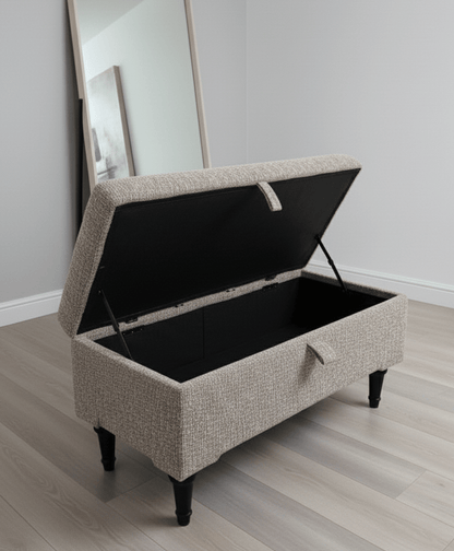 Animal print cream pattern coffee table storage Footstool Pouffe | seat bench - ISTOOLS