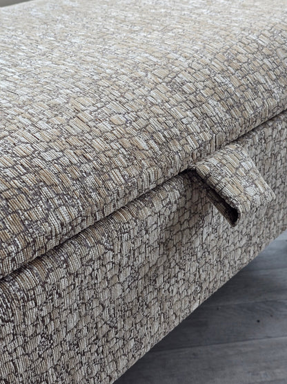 Animal print cream pattern coffee table storage Footstool Pouffe | seat bench - ISTOOLS