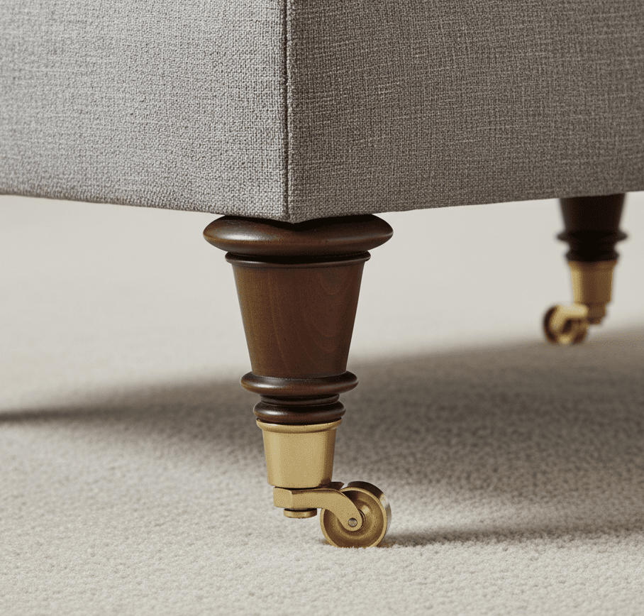 Antique Brown castor legs