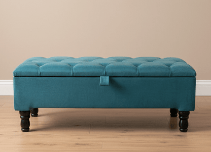 Aqua Coffee Table Ottoman Storage | Living Room Storage Bench Seat - ISTOOLS